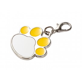 Sublimation Blanks Dog Tag (Yellow Footprint, 3.3*3.5cm)(10/pack)
